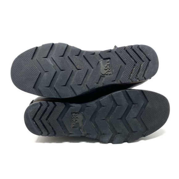 Sorel | Major Moto Boots Size EU 36 / US 5 Black Leather Grey Suede Pull On - Picture 10 of 11